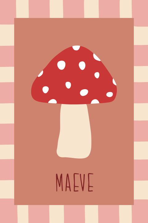 Geboortekaartje Paddenstoel Maeve