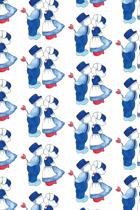 Wenskaart Delfts blauw