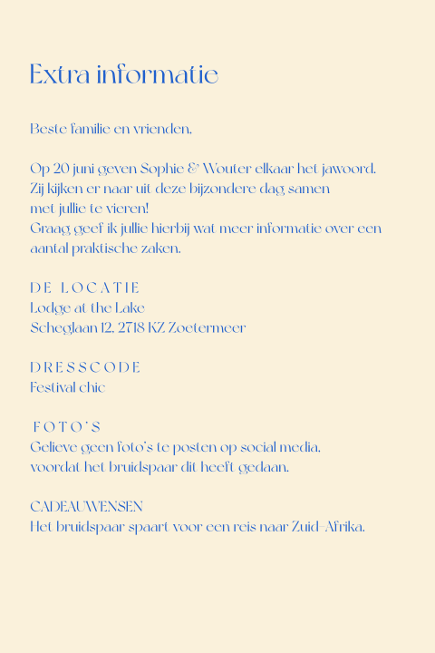 Trouw extra kaart aquarel mediterraans