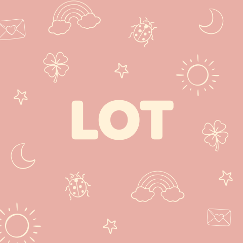 Geboortekaartje baby doodles roze geluk Lot
