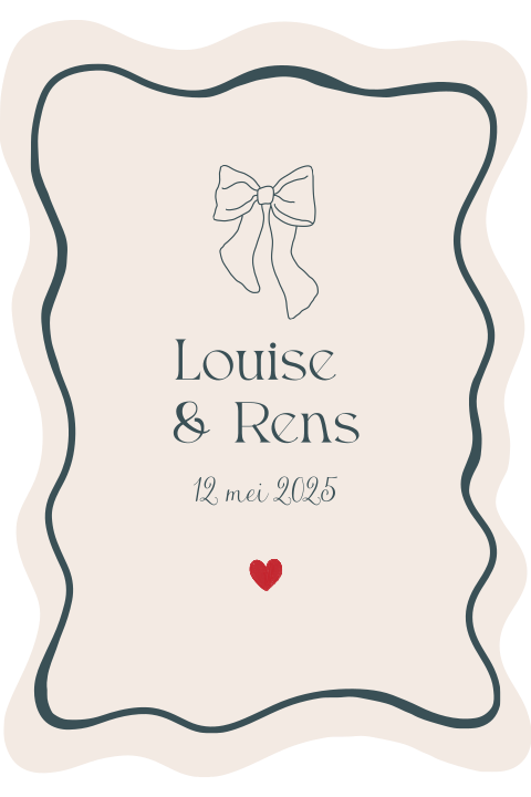 Trouw uitnodiging kringelvorm