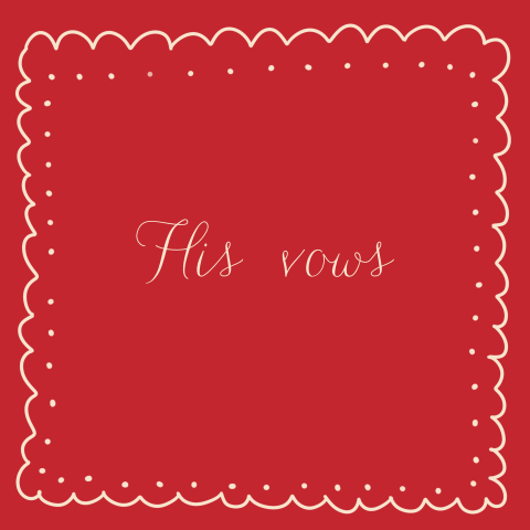 Gelofteboekje beige rood Aaron & Daisy