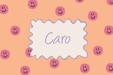 Poster liggend smiley print Caro