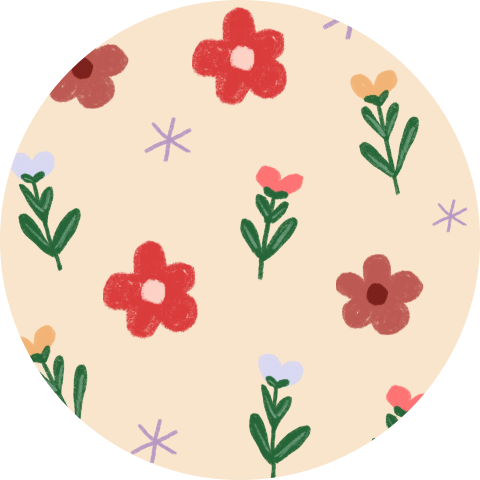 Sluitzegel bloemetjes sterretjesprint