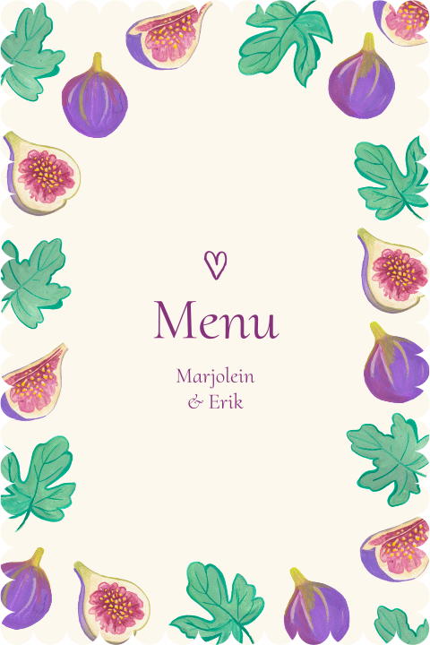 Menukaart Vijgen Marjolein Erik