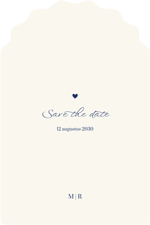 Save the date Bruiloft Minimalistisch golvende bovenkant Mick Rebecca