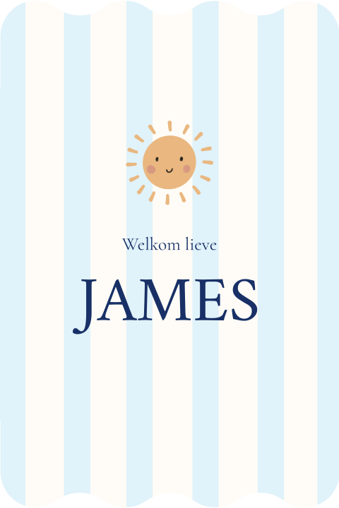 Raambord golvende vorm gestreept zon James