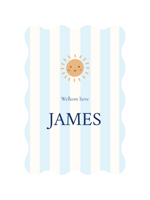 Muursticker streepjes zon James