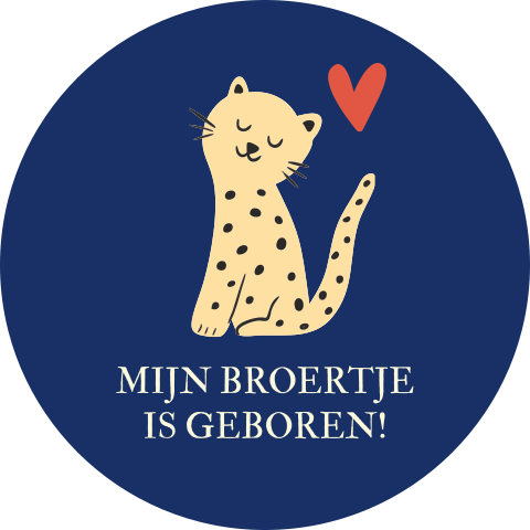Sticker traktatie luipaard