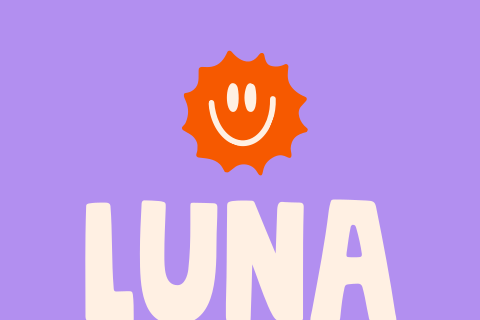 Poster liggend Zon Smiley Luna