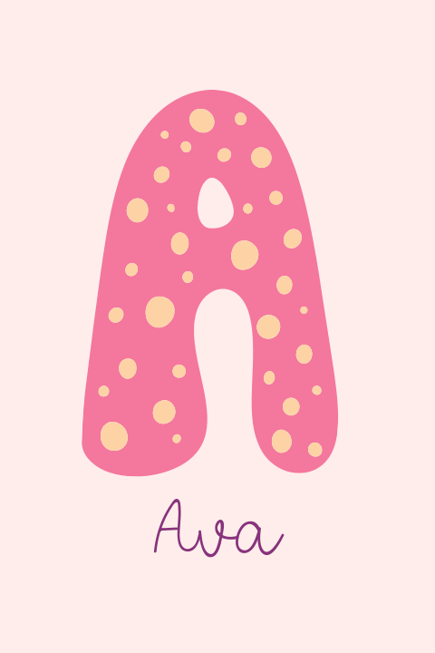 Geboortekaartje letter A