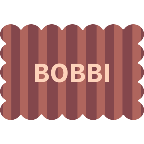 Muursticker gestreept bruin Bobbi