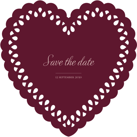 Save the date Bruiloft Romantisch Hart Kant Jip Roderick