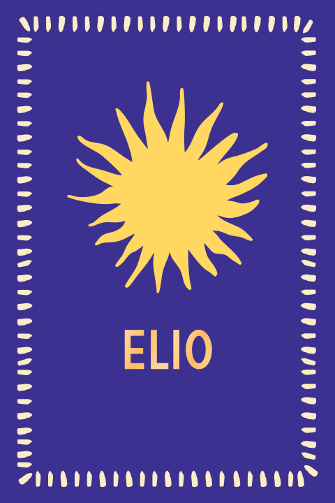 Geboortekaartje zon streepjesrand Elio