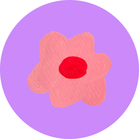 Sluitzegel Bloem gouache