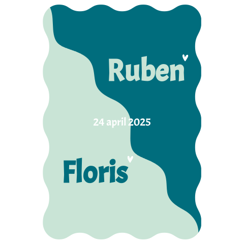 Tuinbord Tweeling golven