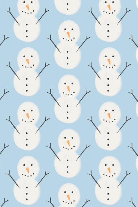 Wenskaart Sneeuwpoppen
