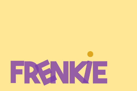 Geboortekaartje geel paars Frenkie