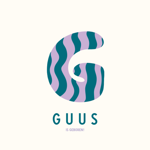 Geboortekaartje Alfabet letter G