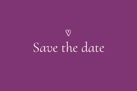 Save the date paars vijgen Marjolein Erik