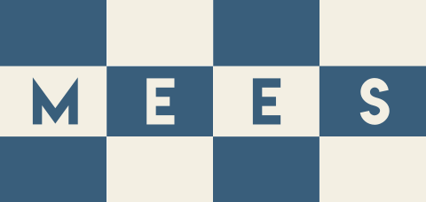 Geboortekaartje geblokt blauw beige