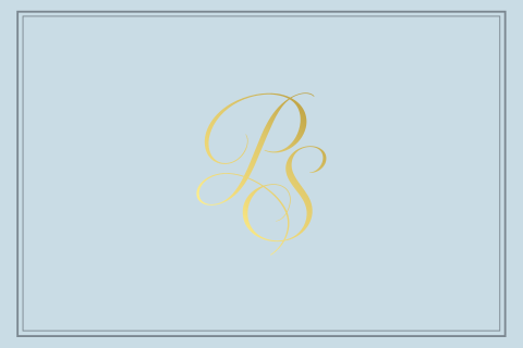 Save the date Klassiek Lichtblauw Patrick Suzan