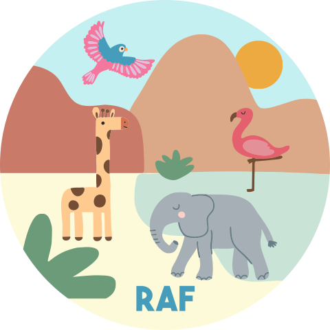 Muurcirkel safaridieren Raf