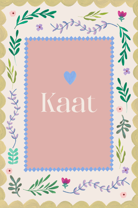 Tuinbord takjes bloemetjes Kaat