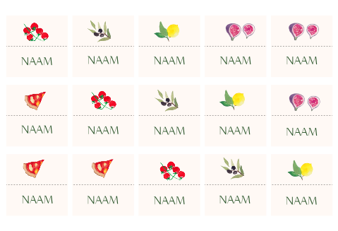 Naamkaartjes Italie Geschilderd Sofia & Jasper