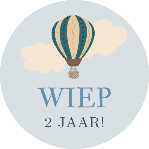 Sticker Luchtballon Wiep
