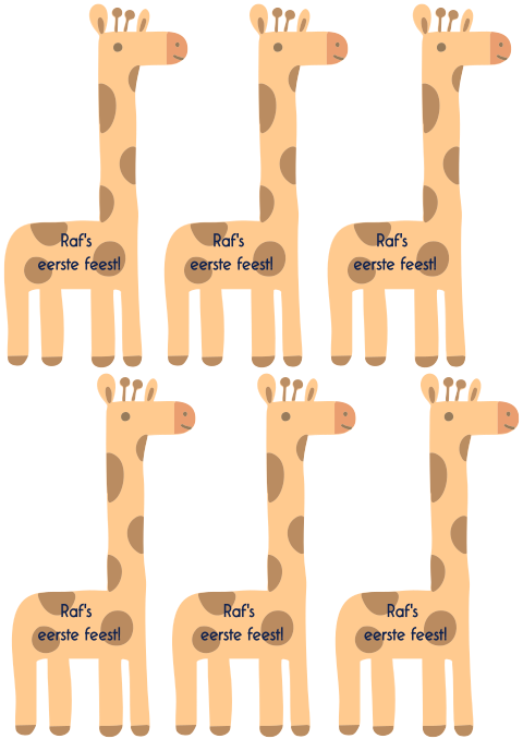 Kraamborrelkaartjes Giraf Raf