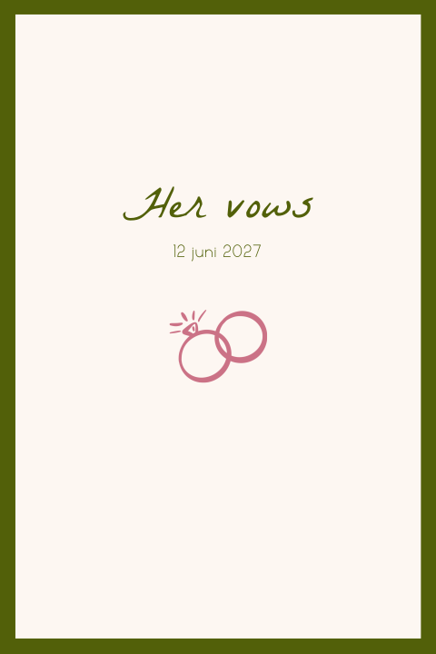 Trouw Vows groene rand Naomi David 