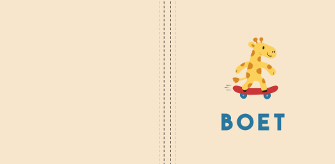 Kraambezoekboek steppende giraffe Boet