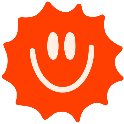 Sluitzegel Zon Smiley Uitgesneden rood