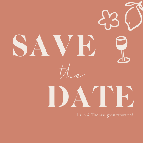 Trouw Save the Date Laila & Thomas