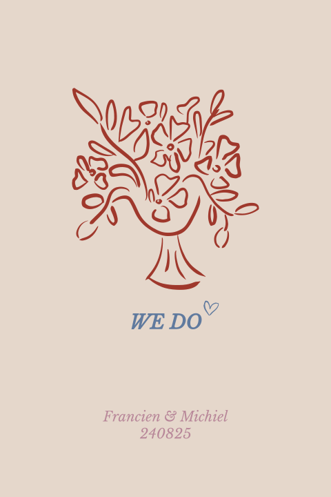 Uitnodiging bloemenvaas Francien Michiel