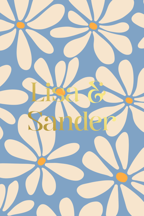 Trouwkaart Lisa Sander Bloemen