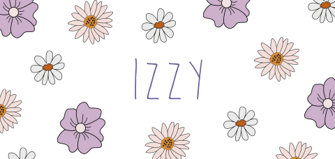 Geboortekaartje bloemenprint panorama