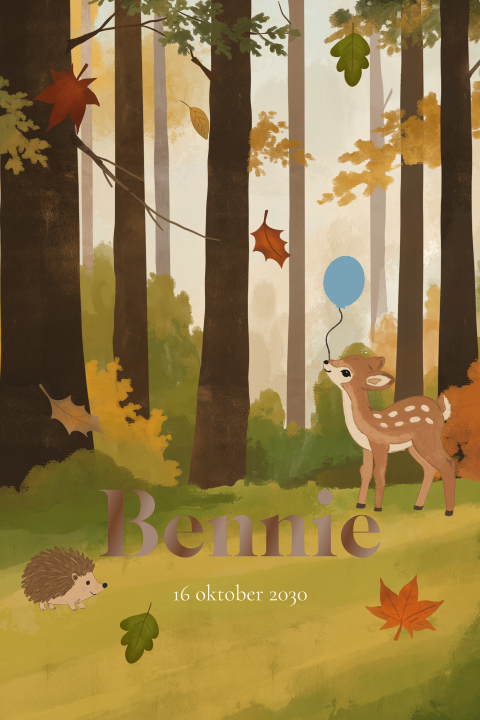 Geboortekaartje Herfst Bos Bennie