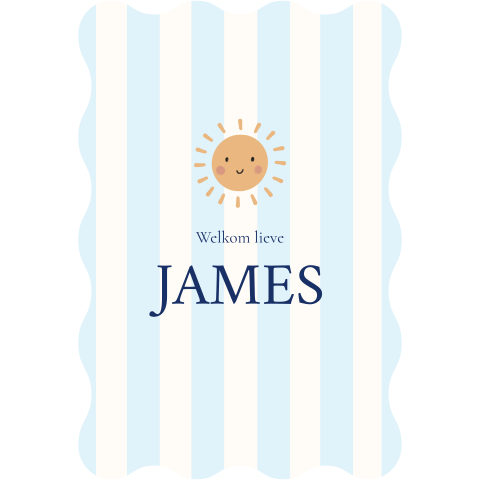 Raamsticker streepjes zon James