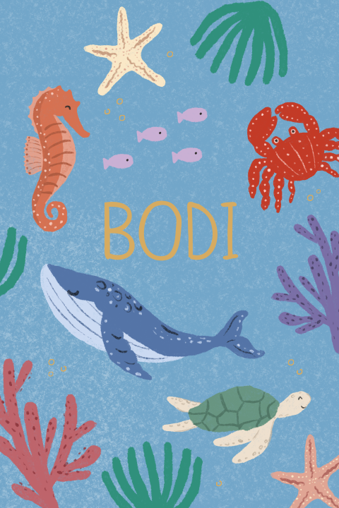 Poster Zeethema kleurrijk Halve Boog Bodi