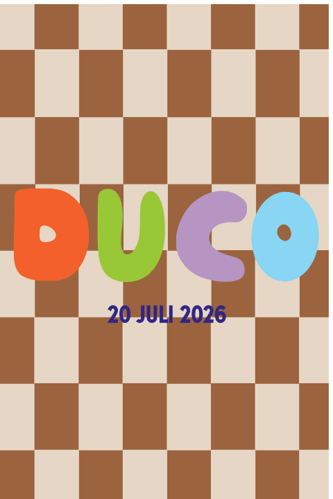 Raamsticker Duco blokjes gekleurde letters