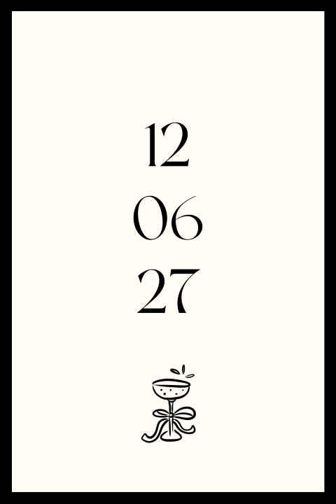 Trouw Uitnodiging zwarte rand chique Melissa Dennis