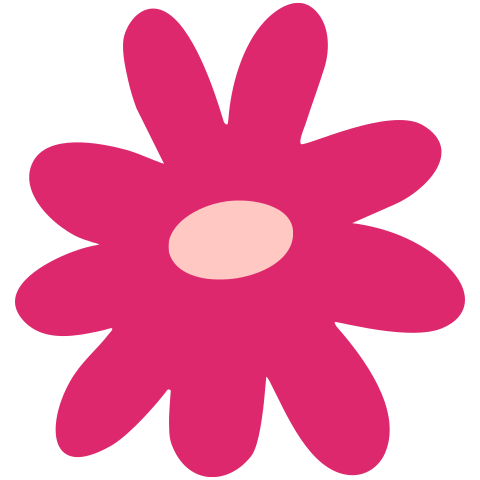Sluitzegel sticker bloemvorm roze perzik Charlie