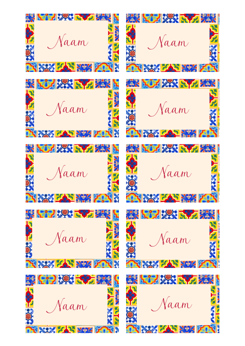 Trouw naamkaartjes Vince Lucia