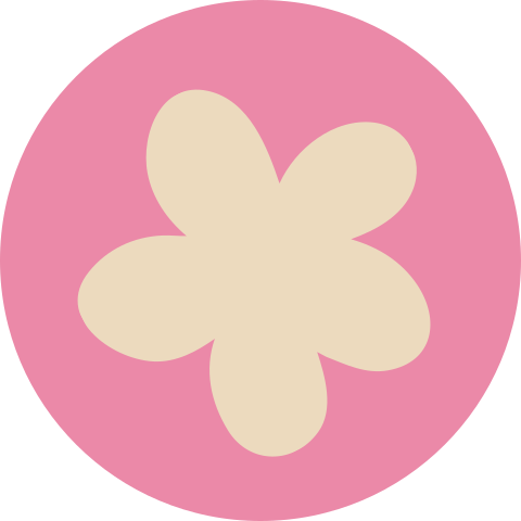 Sluitzegel roze met beige bloem