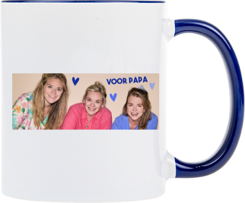 Mok rondom gedrukt met foto Vaderdag