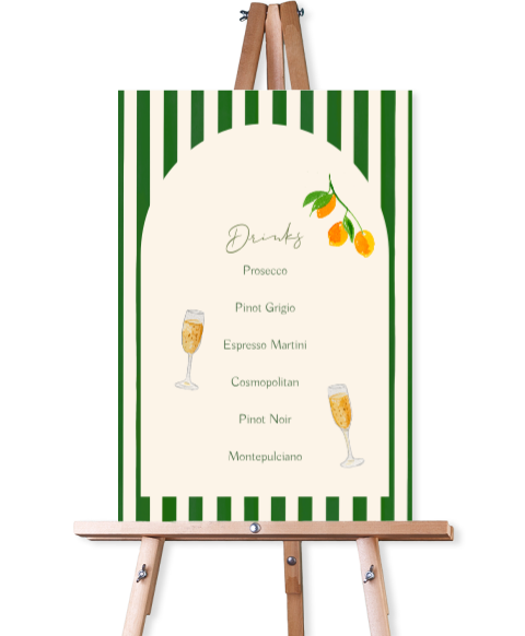 Bruiloftsbord Mediterraans Strepen Drinks Sofia Jasper 
