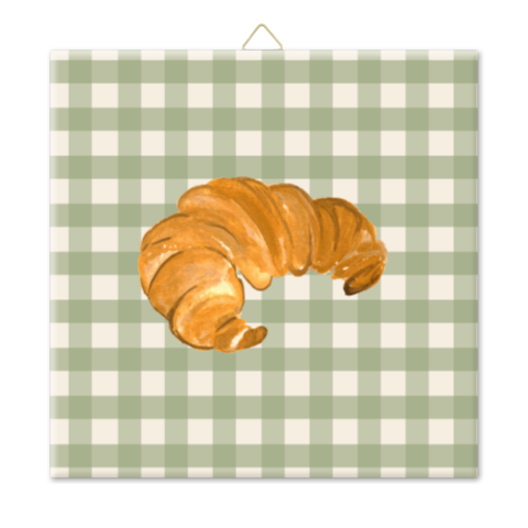 Tegeltje ruitjes vichy croissant 