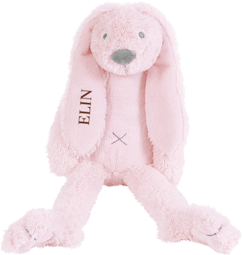 Knuffel Happy Horse konijn licht roze met naam
